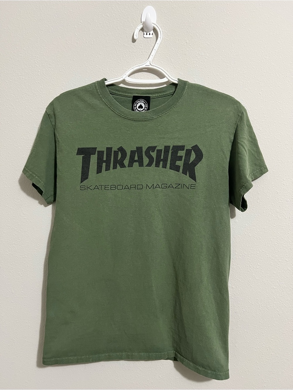 Thrasher Short-Sleeve Tee - Olive Green with Black Logo